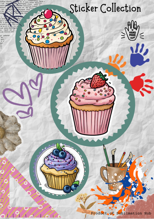 Cupcake Addition 1 Vinyl Stickers