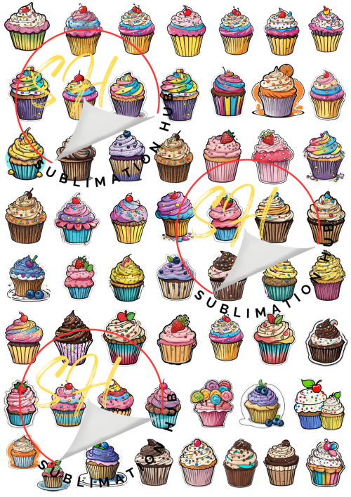 Cupcake Addition 1 Vinyl Stickers