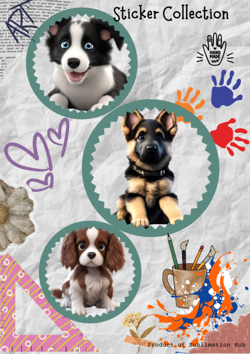 Cute Puppies Vinyl Stickers