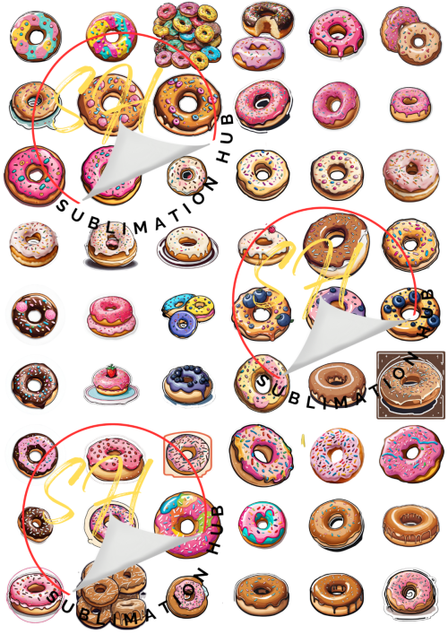  Doughnuts Vinyl Stickers