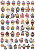 Cupcake Addition 1 Vinyl Stickers