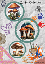 Mushrooms Vinyl Stickers