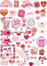 Valentine Assorted Vinyl Stickers